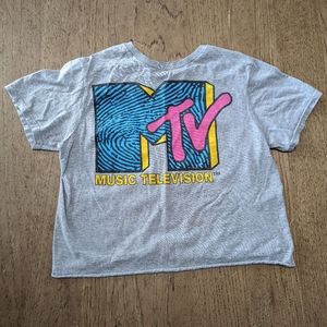 Youth Small mtv Crop tshirt